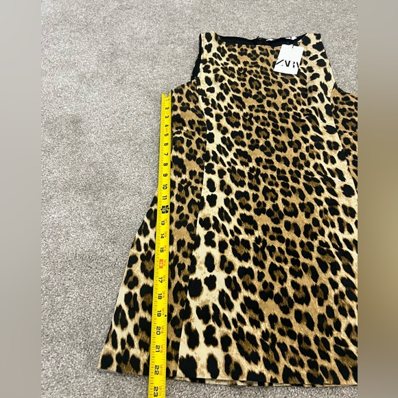 NWT ZARA ANIMAL PRINT DRESS ZW COLLECTION 3201/140 LEOPARD WOMEN LARGE - Picture 5 of 14
